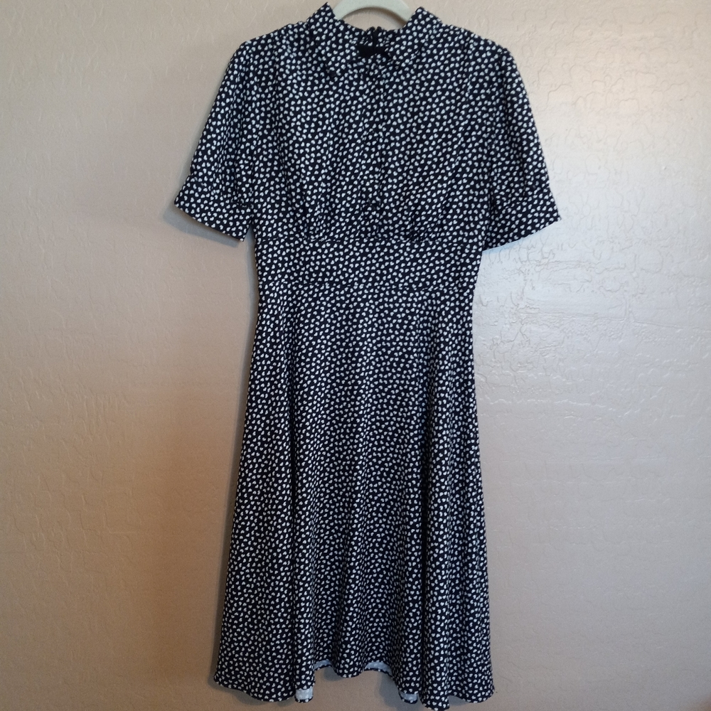 Alexia Admor Fit & Flare Heart Print Dress